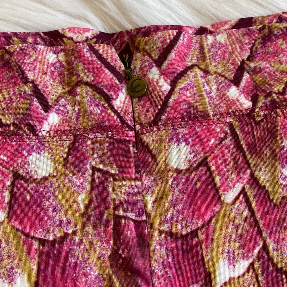 Just Cavalli Pink Feather Print Skirt - Picture 3 of 6